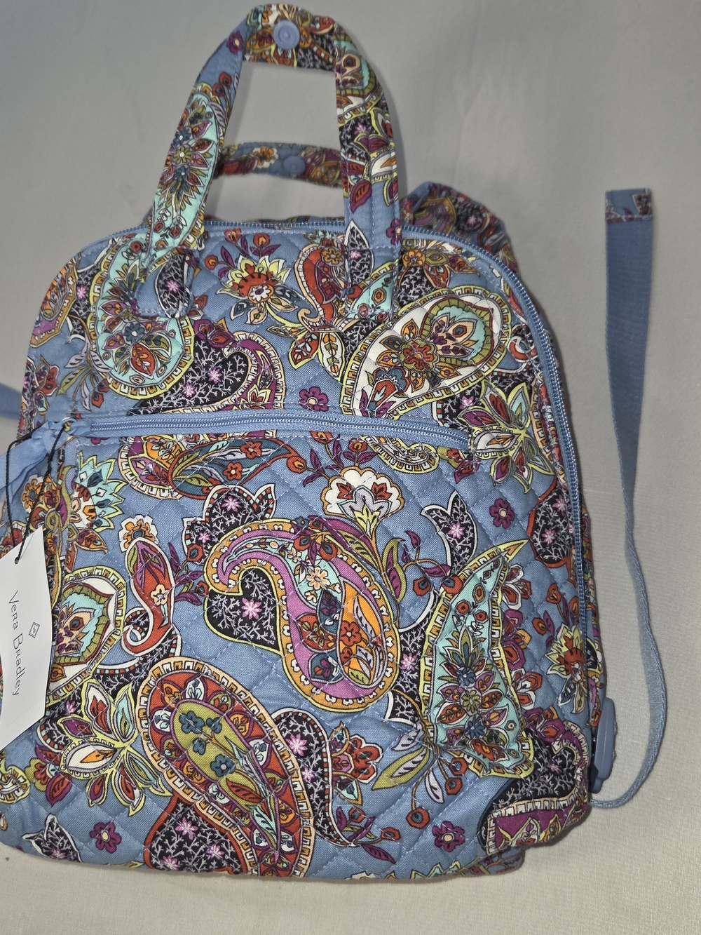 NWT Vera Bradley Provence Paisley Quilted Backpack/Totepack. DDCP